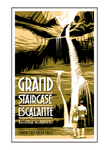 Vintage illustration of tourists at Grand Staircase Escalante National Monument