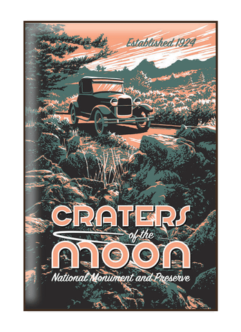 Illustration of vintage car at Craters of the Moon National Monument