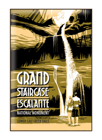 Illustration of tourists at Grand Staircase Escalante National Monument