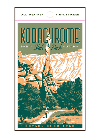 Vintage-style illustration of Kodachrome Basin State Park