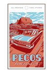 Illustration of vintage car at Pecos National Historical Park