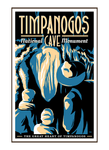Vintage-style illustration of tourists at Timpanogos Cave National Monument